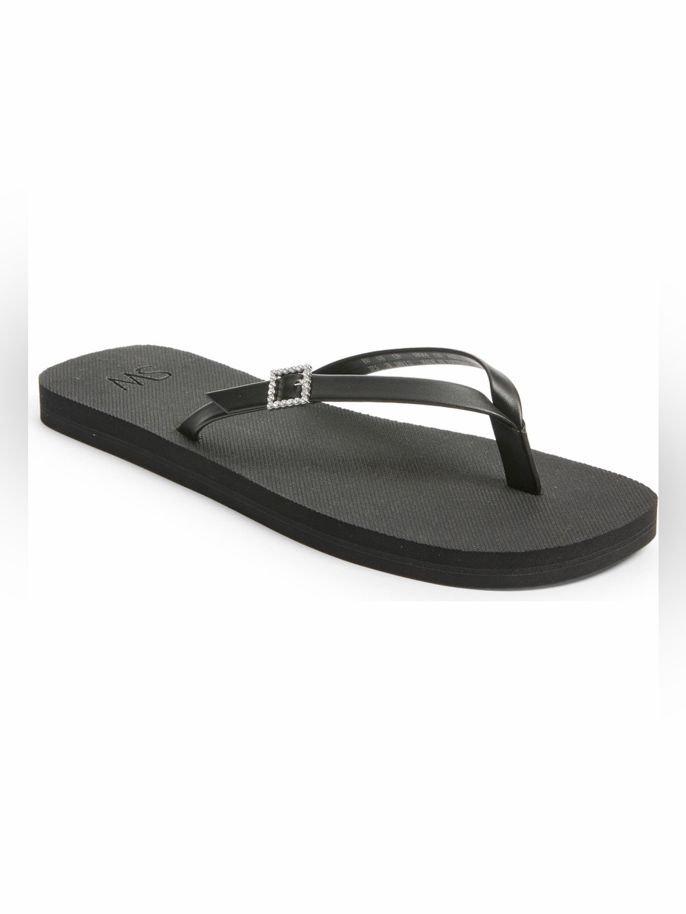 Stuart Weitzman SW Crystal Thong Sandal US 8 Black